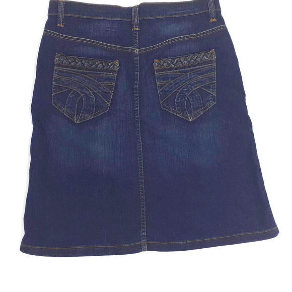 Divided by H&M Womens Size 8 Dark Wash Denim Jean Skirt - Picture 2 of 6